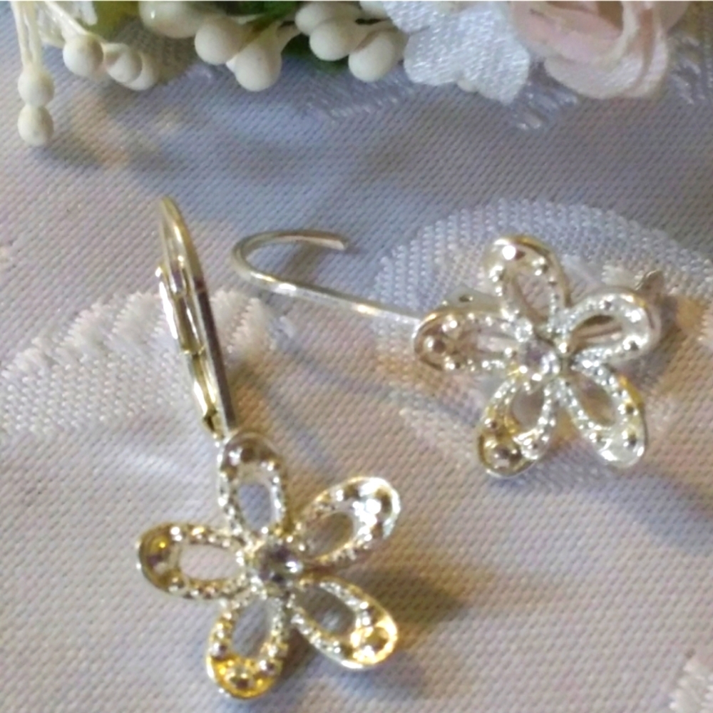 Vintage NR silver earrings